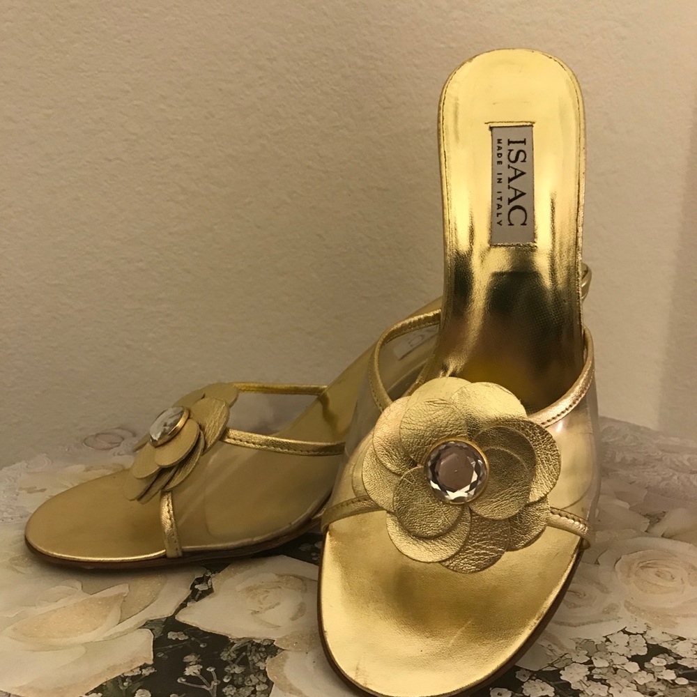 Mizrahi Gold Wedge Mule  -Size 8.5 - Picture 9 of 10